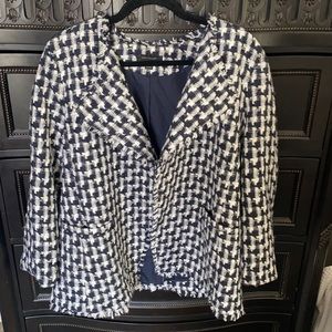 Ann Taylor Tweed Open Blazer Size L